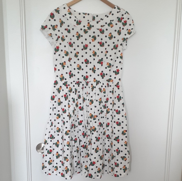 Bea & Dot by Modcloth Vintage Floral Poka Dot Dress - Picture 3 of 7